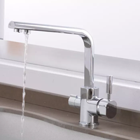 YL-660 Usine prix double poignée à trois voies potable filtrée mélangeur robinet purificateur d'eau robinet d'évier de cuisine