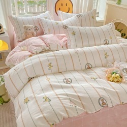 Juego de Cama de Algodón de Lujo de 200 Hilos con Certificación Oeko-Tex, Impresión Reactiva, Cuatro Piezas, Sarga, Moderno, Personalizable para Todas las Temporadas, Directo de Fábrica - Product Image 3