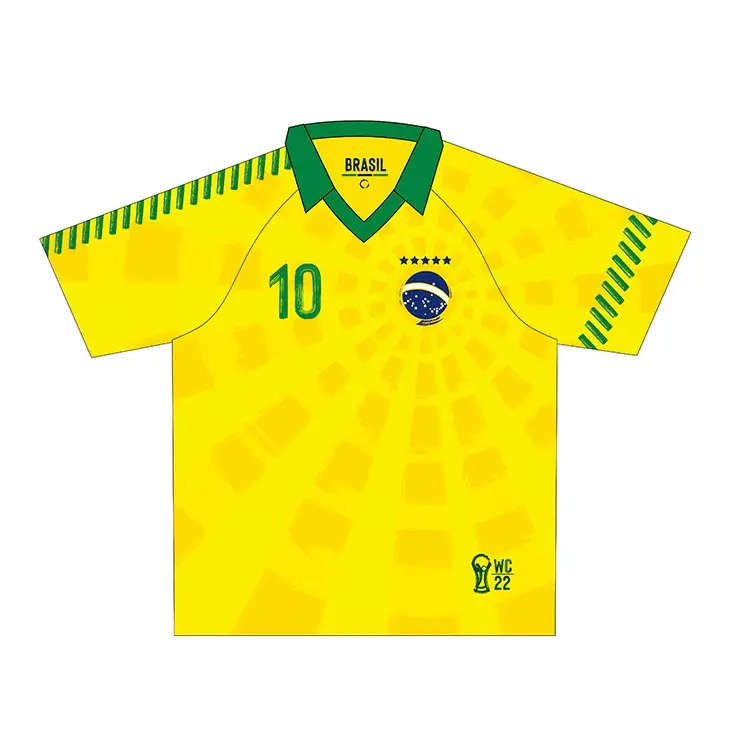 2022タイ品質ブラジルサッカーシャツカスタムチームCamisetas Camisa Camisolas De Futbol Futebol Football Jersey Set