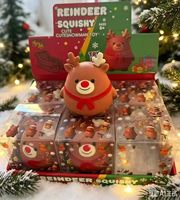 Nouveauté : Jouet anti-stress lumineux de Noël, jouet à presser de Noël, Père Noël, Bonhomme de neige, jouet anti-stress géant et croustillant, jouet promotionnel