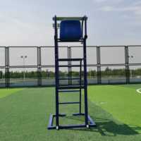 Chaise d'arbitre de volley-ball sur roulettes pour tournoi extérieur, avec siège surélevé en acier épaissi et garde-corps de sécurité professionnel