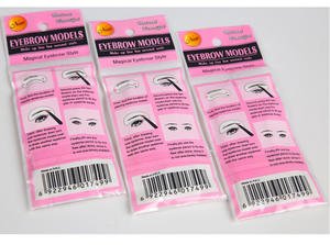 10支/袋可重复使用眉毛模板套装眉毛绘图指南造型塑形整形美容模板卡片简易化妆工具 - Product Image 6