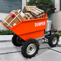 Zhongtuo Mini dumper à piles capacité de 500kg 4x4 roues motrices 0.5Ton charge nominale attachement de seau petit chargeur de camion à benne basculante