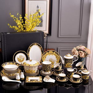 Kitchen Accessories Ceramic 58pcs Cookware Ocean Tableware <b>Set</b> Bowls and Plates Porcelain Dinner <b>Set</b> Bone China - Product Image 1