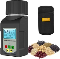 Testeur d'humidité portable pour céréales avec stockage de données et diffusion vocale, humidimètre de tasse et thermomètre pour 25 types de céréales, fèves de cacao, blé