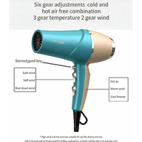 Sèche-cheveux professionnel Komex avec diffuseur 2600W, ionique pour des cheveux lisses et sans frisottis, doté de 2 vitesses et 2 réglages de chaleur