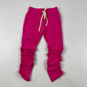 Ensemble de jogging pour fille adolescente LZ 2-12 ans, ensemble de tenues en coton uni, haut à manches longues bouffantes + leggings empilés, vêtements pour enfants, ensemble de pantalon pour tout-petits - Product Image 3