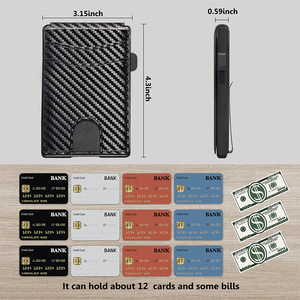 <strong>Smart</strong> Automatic Pop Up Credit <strong>Card</strong> Wallet With Metal Money Clip RFID Blocking Slim Metal Aluminum Wallet For Man - Product Image 5