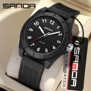 Reloj de Pulsera SANDA 6232 de Primera Marca, Moderno, Sencillo, de Cuarzo, con Luz Nocturna, Resistente al Agua, con Correa de Silicona, para Estudiantes - Product Image 4