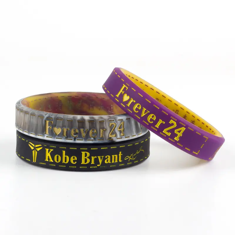 5 pieces the best gift for family and friends Kobe fans Basketball Kobe Wristband Basketball Star Signature Sports Wristband Kobe Black Mamba Silicone Bracelet Adjustable Dabaci 