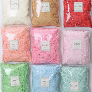 10/50/100g renkli rendelenmiş kırışık Lafite kağıt rafya dolgu DIY düğün parti hediye kutusu şeker malzeme ambalaj dolgu - Product Image 3