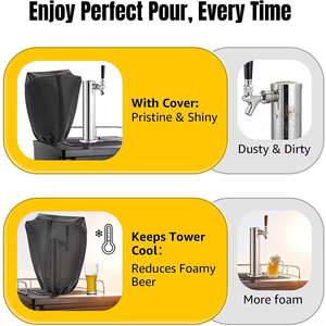 Funda Impermeable <span class=keywords><strong>para</strong></span> Torre <span class=keywords><strong>de</strong></span> <span class=keywords><strong>Cerveza</strong></span> Kegerator, Funda Individual/Doble con Cremallera y Cordón Ajustable, Apta <span class=keywords><strong>para</strong></span> Interiores o Exteriores, a Prueba <span class=keywords><strong>de</strong></span> Polvo - Product Image 5