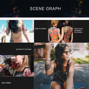 Vente chaude Autocollants temporaires lumineux réactifs aux UV pour le corps en papier imperméable, effet néon, brillance dans le noir, <span class=keywords><strong>tatouage</strong></span> temporaire pour le visage, le corps, les fêtes - Product Image 6