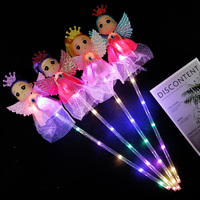 Nouveau Flash fée baguette magique jouet LED éclairage fleur lumineuse poupée pour enfants baguette magique nouveau dessin animé