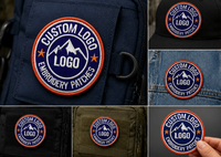 Patchs thermocollants personnalisés en tissu brodé de haute qualité avec logo, broderie 3D en relief, découpe laser, à coudre