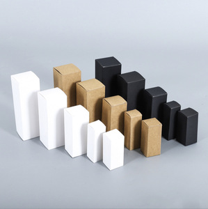 Boîtes pliantes en carton blanc universelles prêtes à l'emploi avec des matériaux recyclés, écologiques, en papier kraft 350 g/m², boîtes cadeaux - Product Image 5