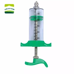 Siringa Veterinaria Riutilizzabile in Plastica TPX da 50ML Great Farm S-127, Strumento Durevole per Animali - Product Image 1