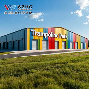 สวนสนุกแทรมโพลีน อาคารโครงสร้างเหล็ก 20x40 ม. ผู้จัดจำหน่ายที่ได้รับอนุญาต ทนทาน อายุการใช้งานยาวนาน แข็งแรง ทนทานต่อแผ่นดินไหว - Product Image 1