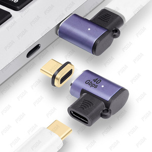 Từ 90 độ <span class=keywords><strong>USB</strong></span> C Adapter góc bên phải <span class=keywords><strong>USB</strong></span>-C Nam để <span class=keywords><strong>USB</strong></span>-C nữ PD 100W phí 40Gbps kết nối cho MacBook Pro/không khí - Product Image 4