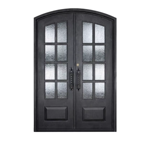 Cupón de Descuento de $500 en Efectivo, Puerta de Seguridad de Hierro Forjado con Acabado Impermeable para Exteriores, Estilo Francés - Product Image 1