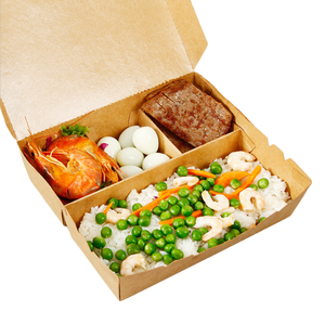 Caja rectangular personalizada para <span class=keywords><strong>Pizza</strong></span>, hamburguesa, <span class=keywords><strong>Pasta</strong></span>, papel, fideos, 2/3/4/5 compartimentos - Product Image 6