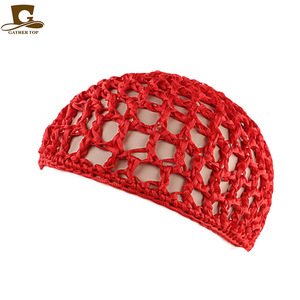 En gros, Bonnet de nuit en maille <span class=keywords><strong>crochet</strong></span>ée, <span class=keywords><strong>filet</strong></span> à cheveux pour dormir, couvre-<span class=keywords><strong>chignon</strong></span>, snood décoratif pour femme, en polyester, accessoires capillaires - Product Image 5