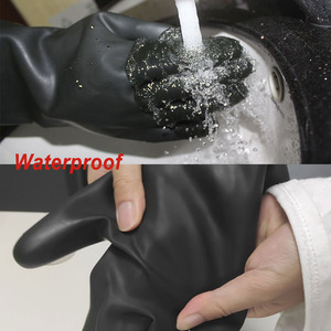 Gants en latex résistants aux acides et aux alcalis, antidérapants, de sécurité, épaisseur 7 oz, sans poudre, sans silicone, <span class=keywords><strong>pour</strong></span> l'industrie <span class=keywords><strong>chimique</strong></span> - Product Image 6