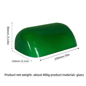<span class=keywords><strong>Paralume</strong></span> Vintage a Forma di Cuscino in <span class=keywords><strong>Vetro</strong></span> Verde Originale per Lampada da Scrivania da Banca Illuminazione Industriale - Product Image 1