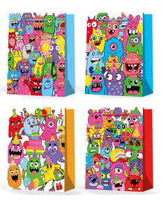 Bolsa de Regalo y Manualidades de Papel Blanco Ecológica Desechable con Base Cuadrada y Asa, Impresión UV, Se Aceptan Pedidos Personalizados - Product Image 3