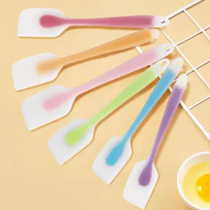 Utensílio de cozinha acessórios personalizado logotipo espátula de silicone creme espátula raspador de bolo ferramentas de cozimento colher antiaderente s/l