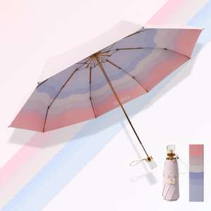 Paraguas Manual de 5 Pliegues, Personalizado, Doble Capa, Protección Solar UV y Contra la Lluvia, Moderno, Mini, Plegable, para Mujer - Product Image 3