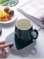55 degrés thermostatique en céramique tasse à café ensemble créatif Double-trou prise chauffage caboteur Design moderne tasse Souvenir cadeau