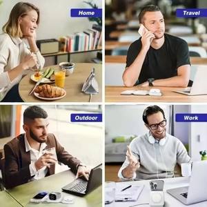 Chargeur sans fil 3 en 1 pliable de bureau à charge rapide 30W pour téléphone 16 15 14 13 12 Pro Max, montre 10 9 8 7 6, AirPods Pro 2 - Product Image 6