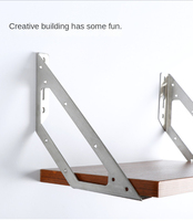 Support triangulaire réglable en acier inoxydable Jinnate pour armoire de cuisine, support multifonctionnel à 3 voies