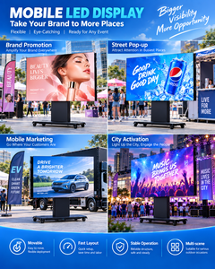 Écran LED pliable et mobile de 135 pouces P1.56, affichage LED HD 2K sur roues pour location de scènes de mariage et banquets intérieurs de grande envergure - Product Image 5
