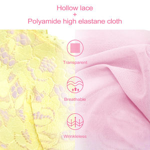 เซ็ตกางเกงชั้นในลูกไม้สีขาวโปร่งสุดเซ็กซี่ของผู้หญิงชุดบราและกางเกงในผ้าไหมชุดชั้นในสตรีแบบปักลายเซ็กซี่ - Product Image 3