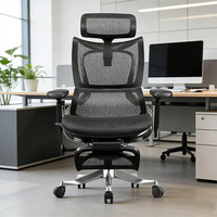 Chaise de bureau ergonomique avec réglage en hauteur, design moderne, appuie-tête 3D réglable pour un usage domestique, chaise de direction en plastique