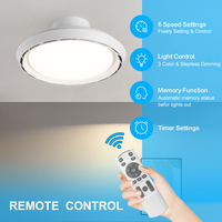Ventilateur de plafond sans lame avec lumière et télécommande lumière de ventilateur de plafond moderne pour chambre ABS boîtier ventilateur lumière pour chambre