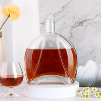 Exportation directe d'usine. Carafe à vin en verre cristal de style européen, bouteilles à whisky, verseur en verre transparent, bouteilles vides.