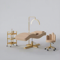 Nouveau design de mobilier de salon de beauté, fauteuil de massage multifonctionnel en cuir avec hauteur réglable et structure en métal et PU, à vendre