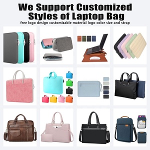 Étui de transport pour <span class=keywords><strong>ordinateur</strong></span> portable en cuir PU fin imperméable avec logo personnalisé, 13, <span class=keywords><strong>14</strong></span>, 15 <span class=keywords><strong>pouces</strong></span>, avec support et tapis de souris pour Macbook - Product Image 2