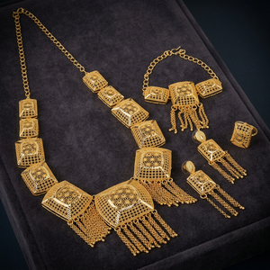 Joyería de moda Boda Ocasión especial Conjunto de mujer Collares de microformación de oro Perla Cobre Latón Chapado en Oro Laminado - Product Image 3