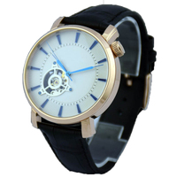 Montre mécanique automatique de luxe pour homme TIME TOKEN, cuir véritable de haute qualité, tourbillon, cristal saphir, analogique, 5 ATM étanche
