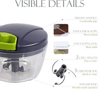 Robot culinaire manuel, hachoir à légumes, hachoir à ail portable et pratique, hachoir à oignons pour légumes, ail, fruits