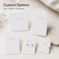 Cartes porte-bijoux personnalisées multi-formes, cartes en papier pressé pour fournitures d'entreprise de bijoux faits main