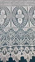 Haut de gamme dentelle blanche Soluble dans l'eau 100% Polyester tissu dentelle tissu évider robe mode tissu pour robe de mariée