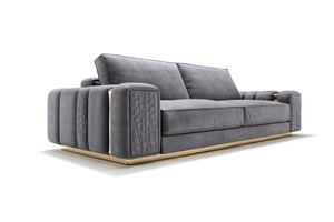 Sofás de <span class=keywords><strong>3</strong></span> <span class=keywords><strong>plazas</strong></span> de estilo italiano de lujo moderno de fábrica personalizados juego de sofás de <span class=keywords><strong>3</strong></span> <span class=keywords><strong>plazas</strong></span> tapicería de tela gris para sala de estar - Product Image 5
