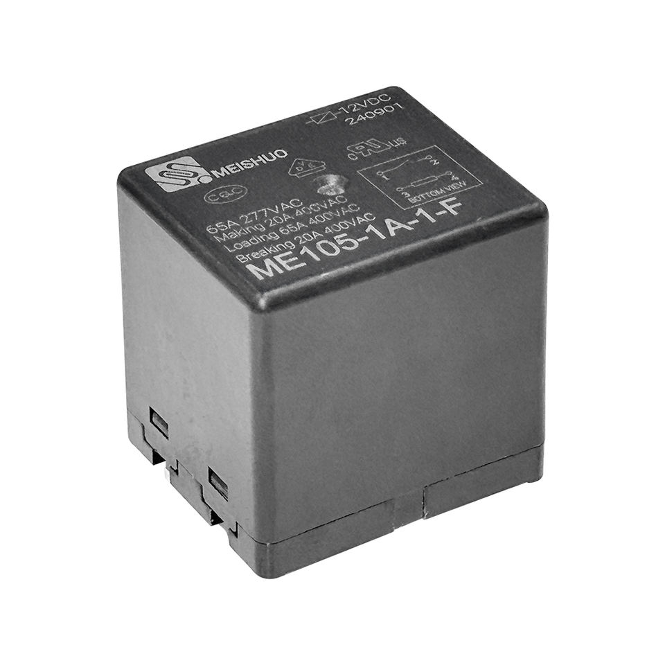 Meishuo ME105-1A-1 65A/277VAC Miniature Relay 4 Feet Control Circuit with Sealed Protection Feature for New Energy Vehicles