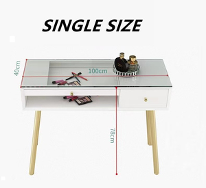 Custom Modern <strong>Nail</strong> Salon Furniture <strong>Tech</strong> <strong>Desk</strong> and Dressing Chair Set with Durable Metal Construction for Spa Use - Product Image 5