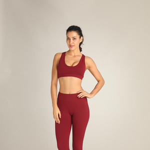 Custom Beautiful <b>Back</b> Sports Underwear Crisscross Straps Breathable High <b>Support</b> Yoga Bra - Product Image 5